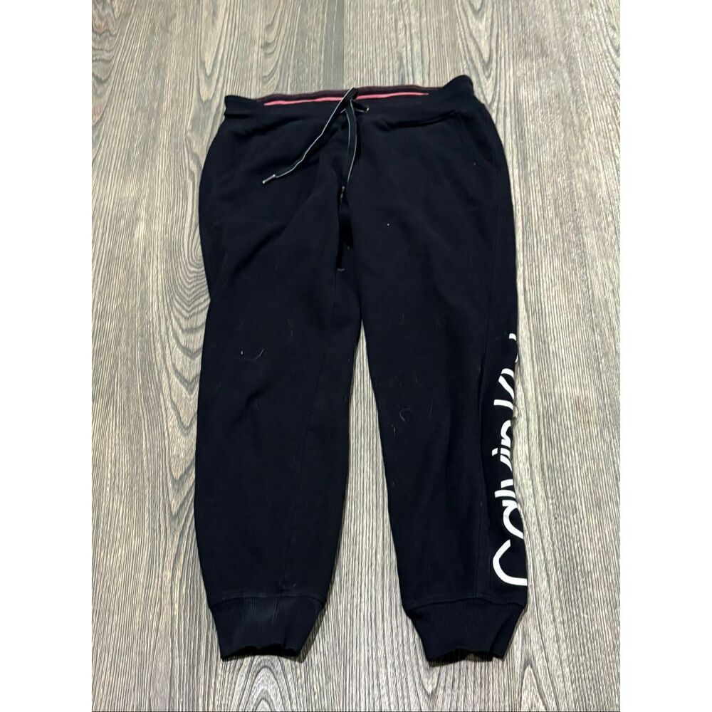 Calvin Klein Womens Performance Jogger Pants Drawstring Mid Waist Black Size S